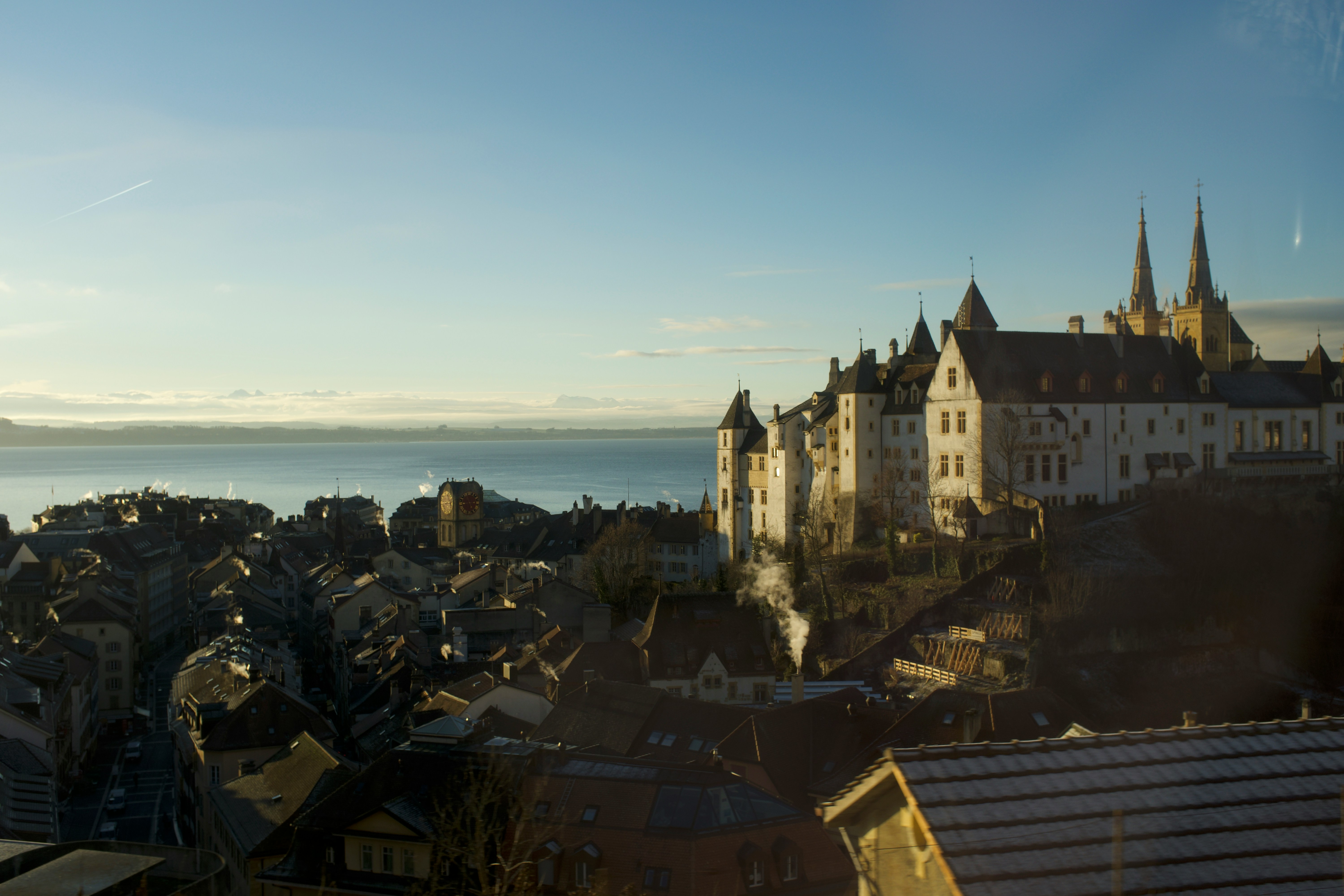 Vue aérienne de Neuchâtel